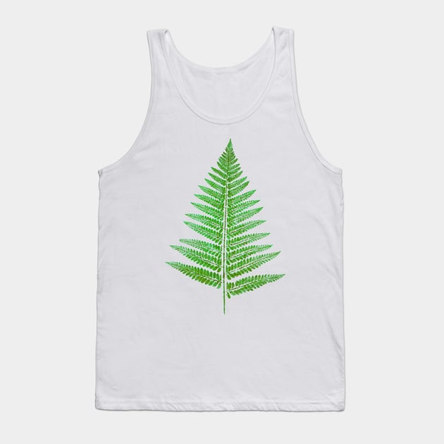 Fern Leaf - Botanical Imprint Tank Top by Nikokosmos